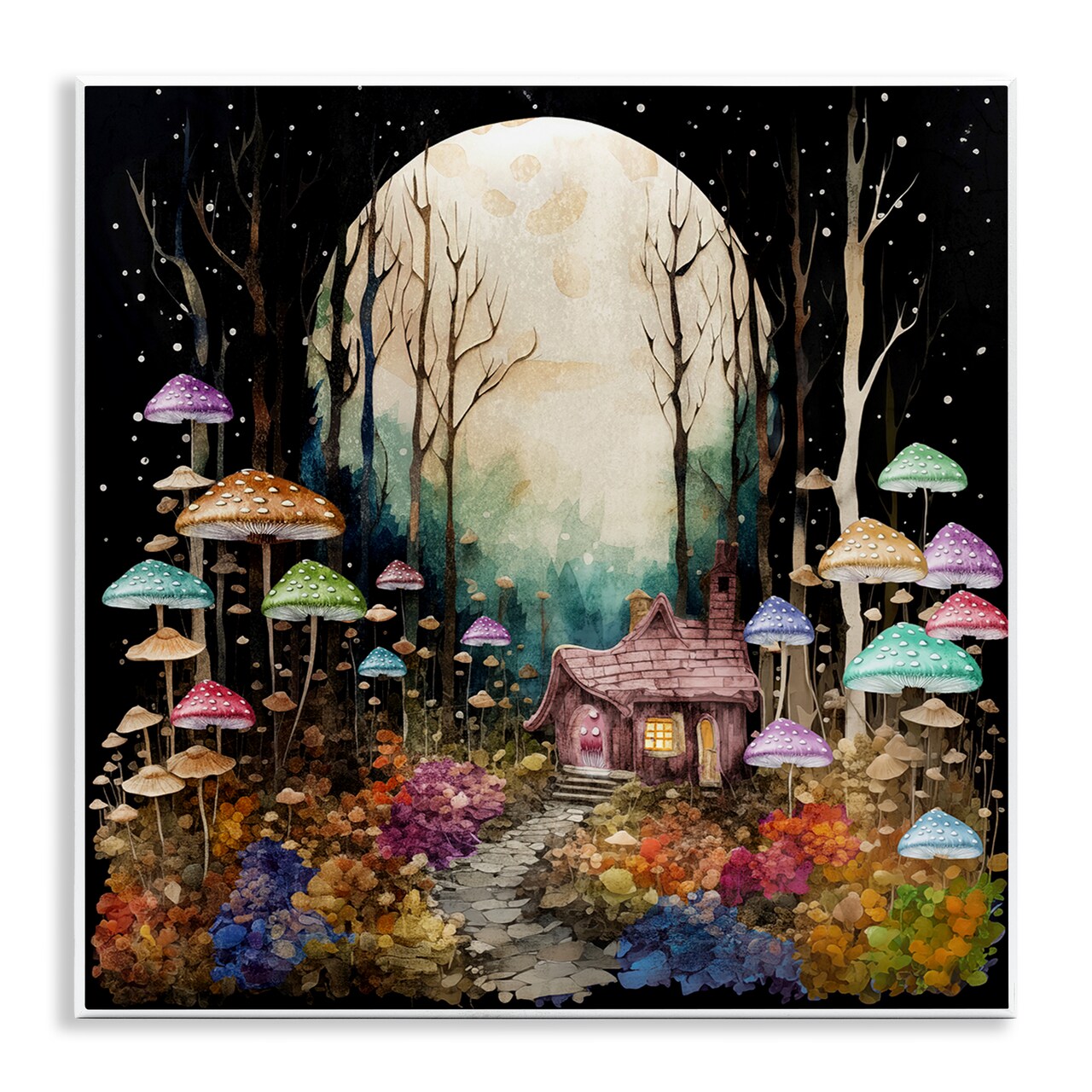 Stupell Industries Quirky Mushroom Forest Wall Plaque Art Design by Sasha